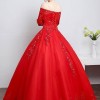 A-Line Bateau Half-Sleeve Sequined Lace-Up Floor-Length Wedding Dress
